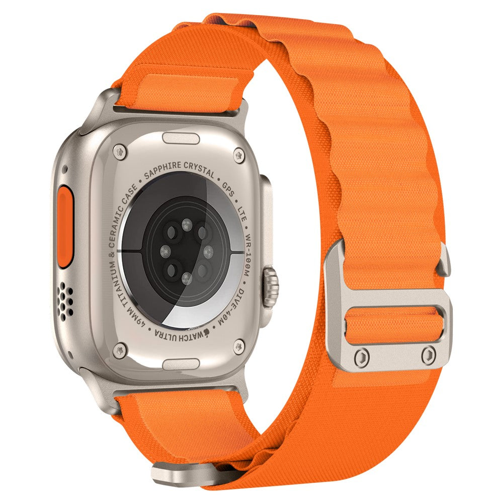 Helt Vildt Slidstærk Nylon Universal Rem passer til Apple Smartwatch - Orange#serie_2