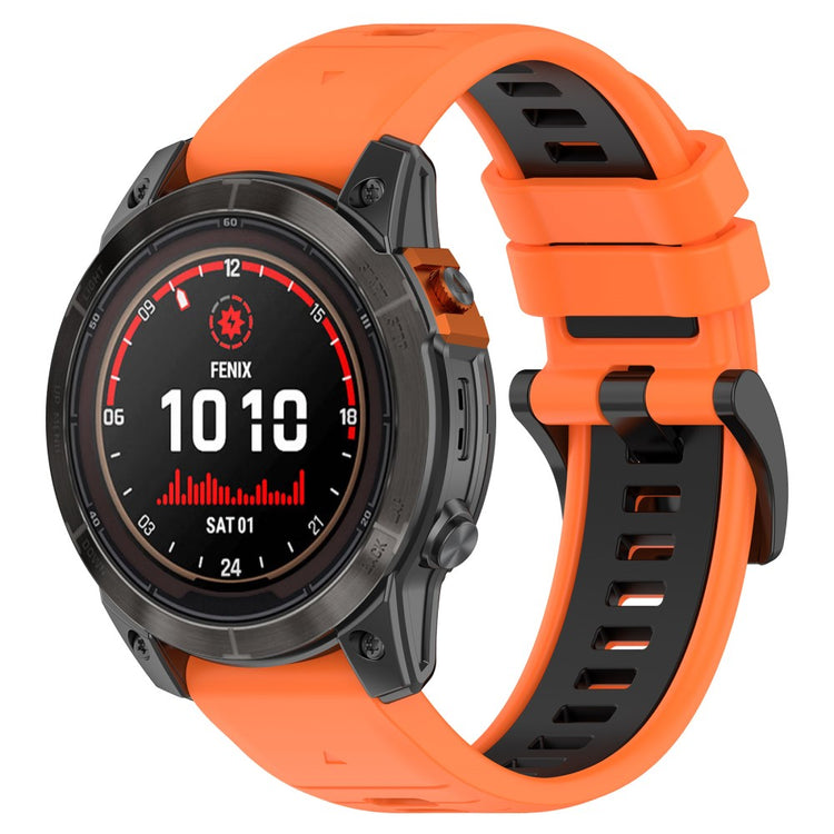 Super Pænt Silikone Universal Rem passer til Garmin Smartwatch - Orange#serie_1