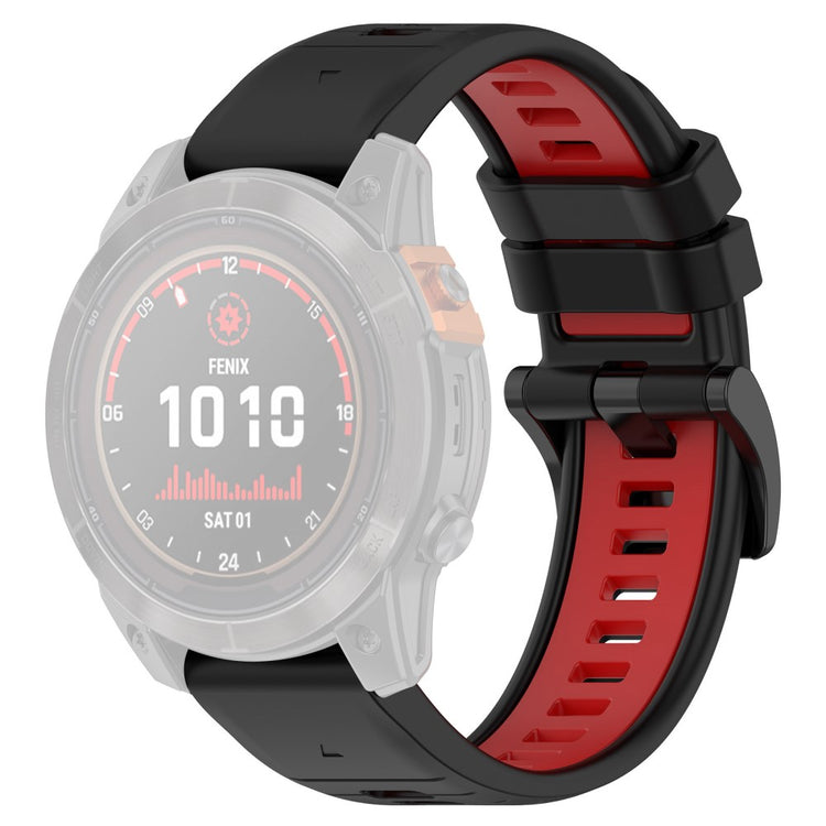 Super Pænt Silikone Universal Rem passer til Garmin Smartwatch - Sort#serie_4