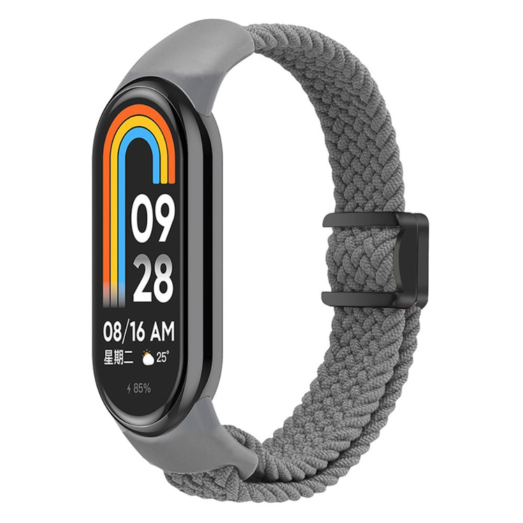 Vildt Godt Nylon Rem passer til Xiaomi Smart Band 8 - Sølv#serie_9