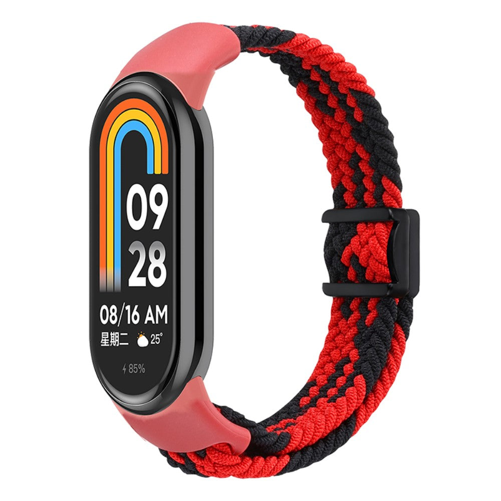 Vildt Godt Nylon Rem passer til Xiaomi Smart Band 8 - Rød#serie_11