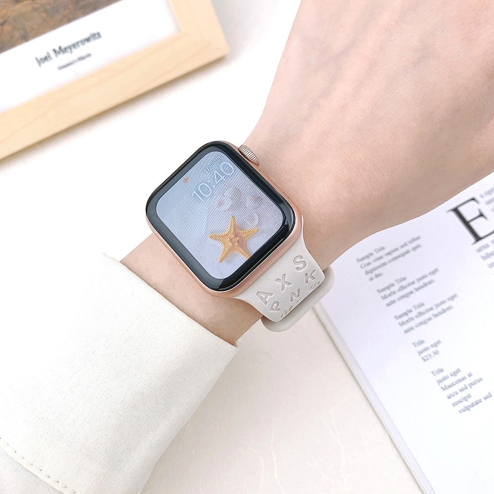 Stilren Silikone Universal Rem passer til Apple Smartwatch - Sort#serie_1