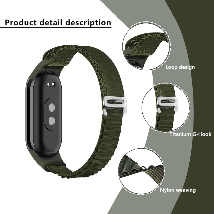 Super Godt Nylon Rem passer til Xiaomi Smart Band 8 - Flerfarvet#serie_5