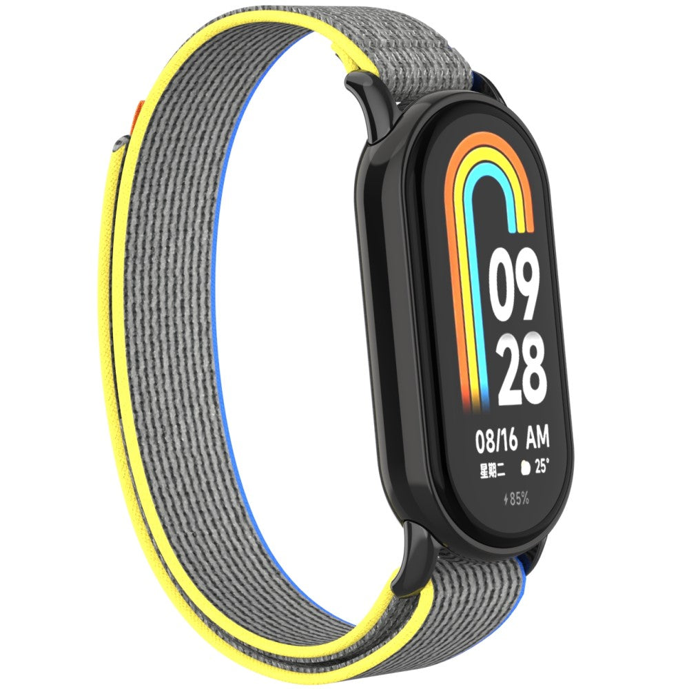 Helt Vildt Flot Nylon Rem passer til Xiaomi Smart Band 8 - Blå#serie_7