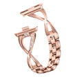 Zinc Alloy Watch Strap Xiaomi Redmi Watch 4 Bling Rhinestone Decor Bracelet - Rose Gold