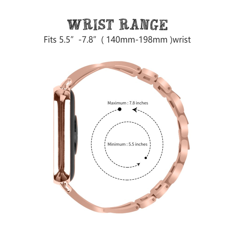 Super Hårdfør Rhinsten Rem passer til Xiaomi Redmi Watch 4 - Pink#serie_1