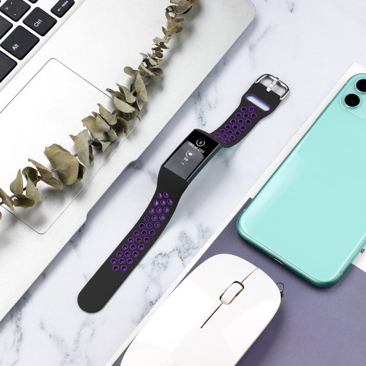 Fitbit Charge 3 / Fitbit Charge 4 Silicone Universel Strap - Purple#serie_11