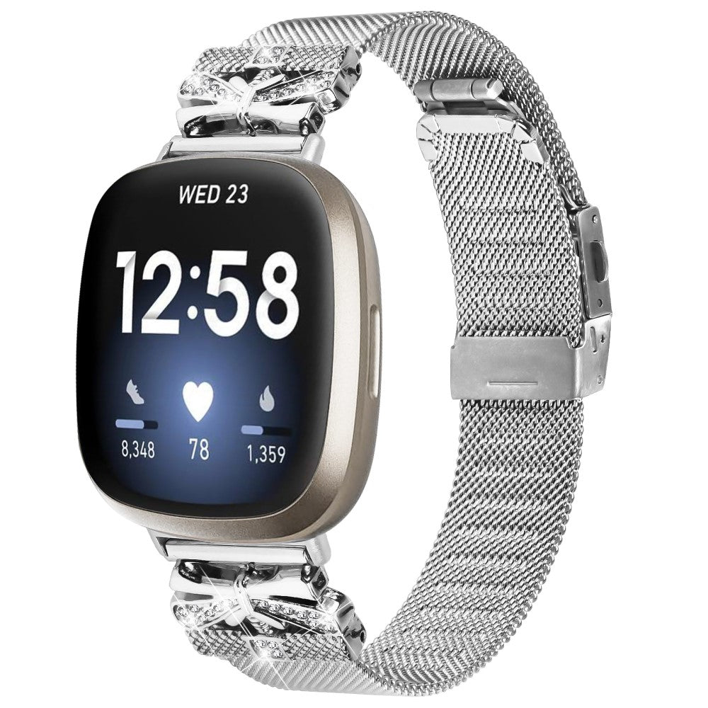 Sweet Fitbit Versa 4 / Fitbit Sense 2 Metal Universel Strap - Silver#serie_154