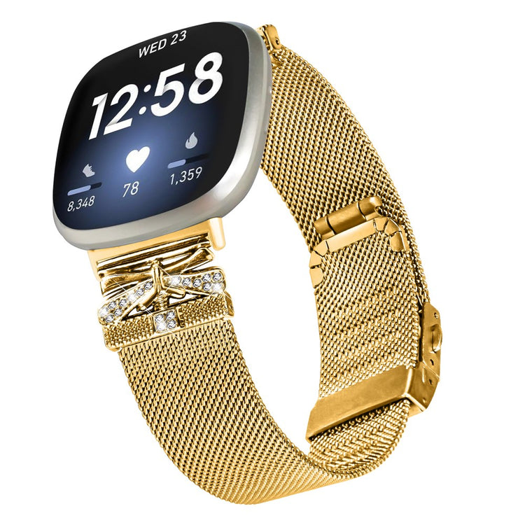 Cool Fitbit Versa 3 / Fitbit Sense 1 Metal Universel Strap - Gold#serie_1