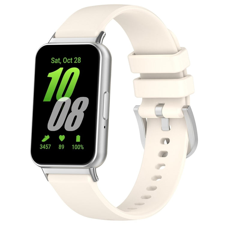 Very Comfortable Samsung Galaxy Fit 3 Silicone Strap - White#serie_9