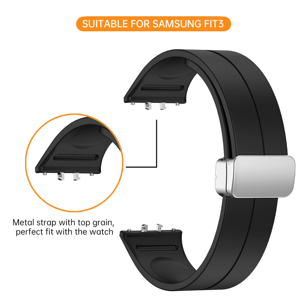 Mega Nice Samsung Galaxy Fit 3 Silicone Strap - White#serie_3