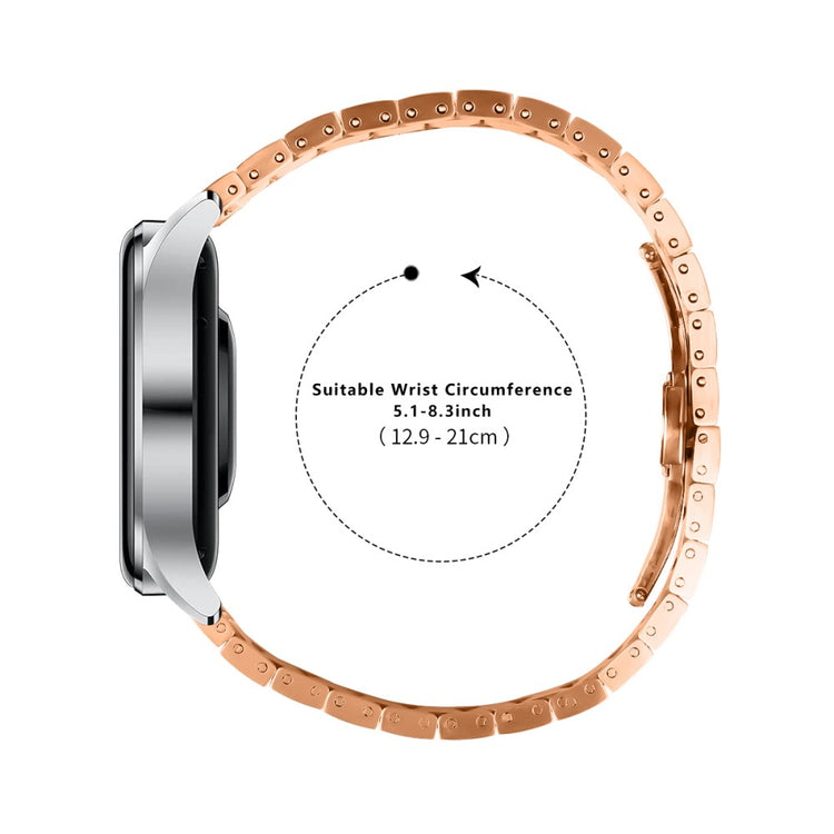 Huawei Watch 4 / Watch 4 Pro Watch Bracelet Line Splicing Butterfly Buckle Watch Strap - Rose Gold#serie_5