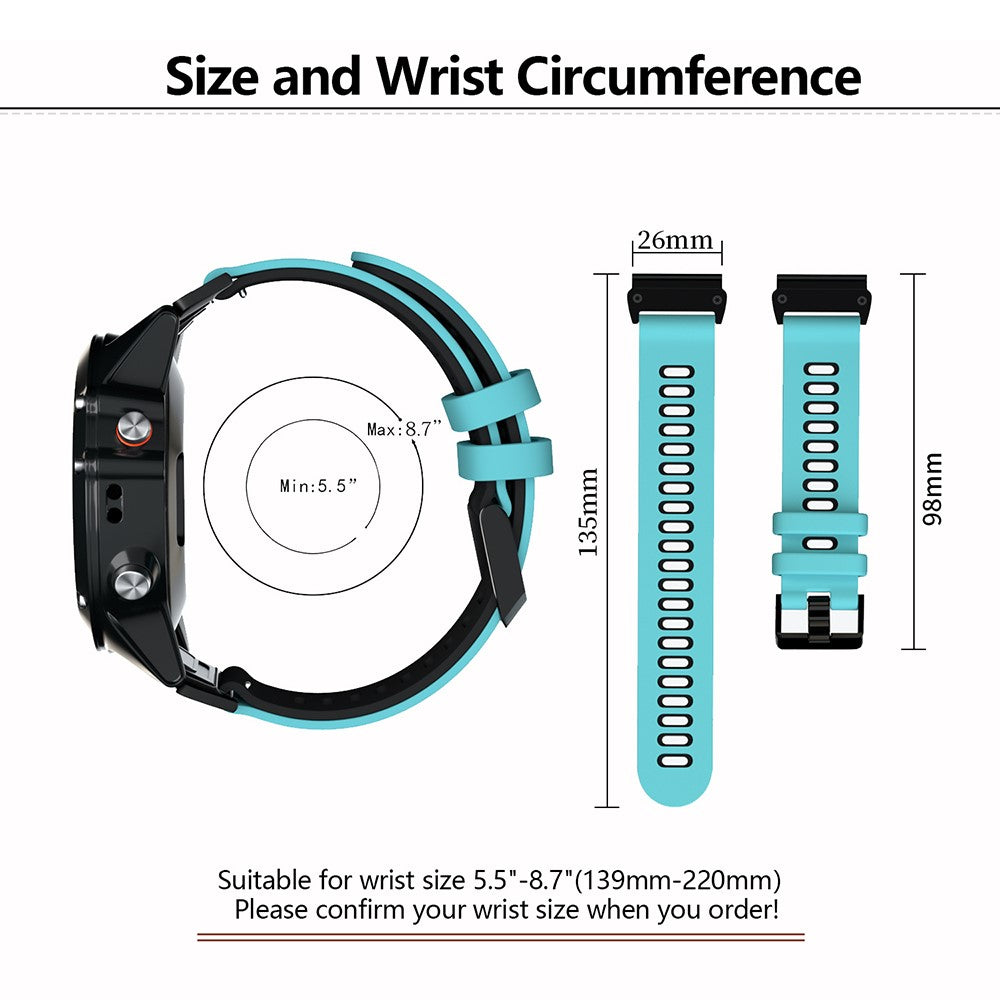 Really Cool Garmin Smartwatch Silicone Universel Strap - Blue#serie_8