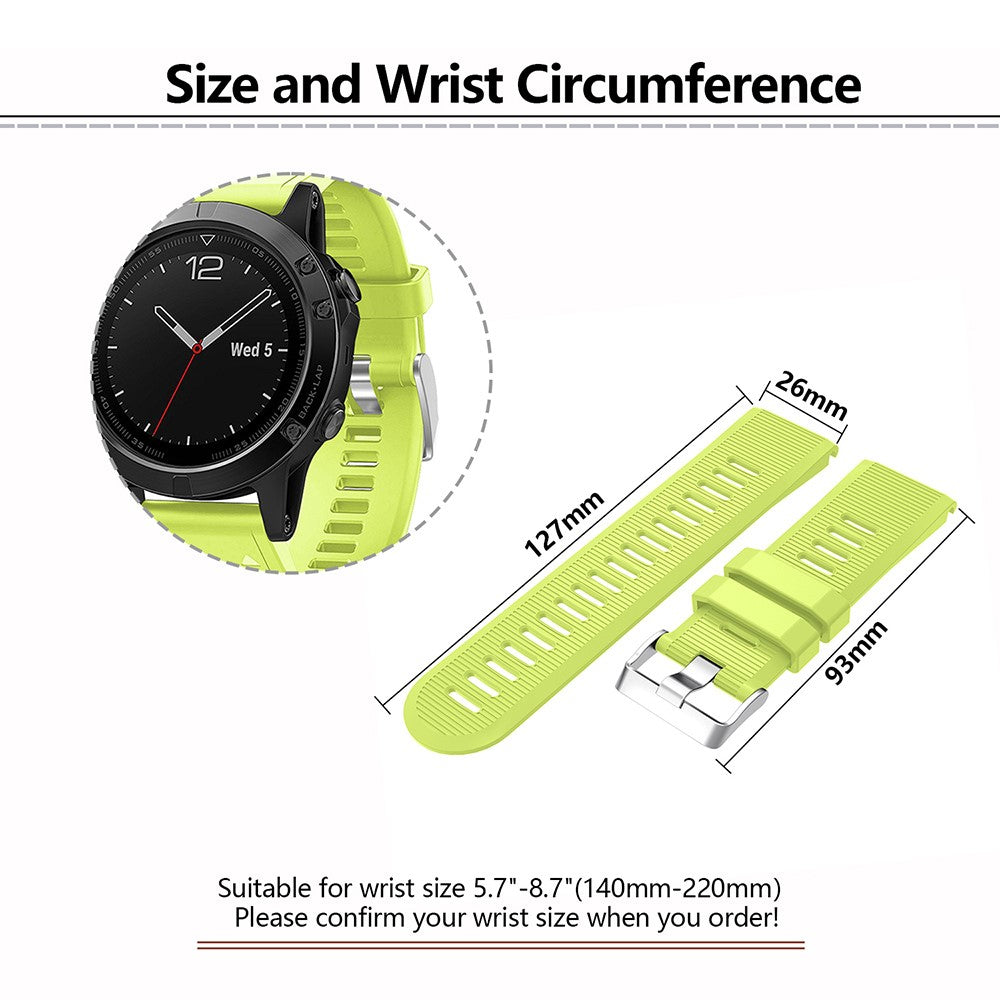 Cool Garmin Smartwatch Silicone Universel Strap - Silver#serie_7