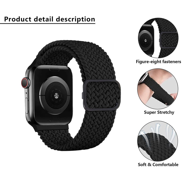 Very Elegant Apple Smartwatch Nylon Universel Strap - Black#serie_13