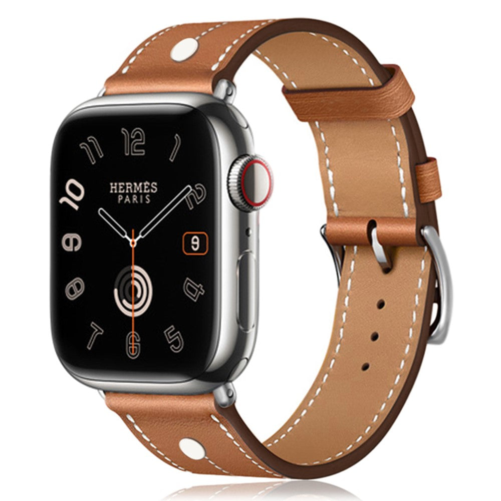 Elegant Apple Smartwatch Genuine Leather Universel Strap - Brown#serie_1