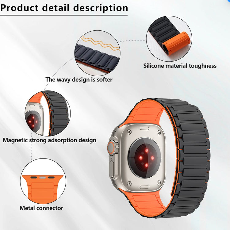 Super Agreeable Apple Smartwatch Silicone Universel Strap - Orange#serie_1