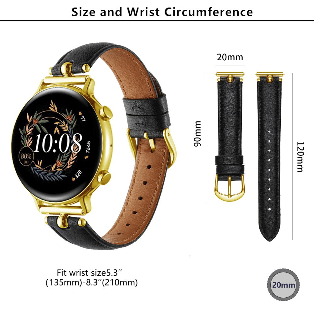 Samsung Galaxy Watch 5 Pro / Samsung Galaxy Watch 6 Classic (47mm) Genuine Leather Universel Strap - Brown#serie_5