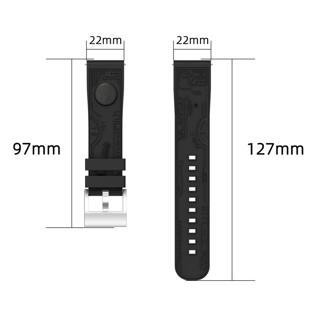 For Samsung Galaxy Watch3 45mm / Huawei Watch 4 / Garmin Venu 3 Universal 22mm Watch Band Silicone Watch Strap - Navy Blue#serie_3