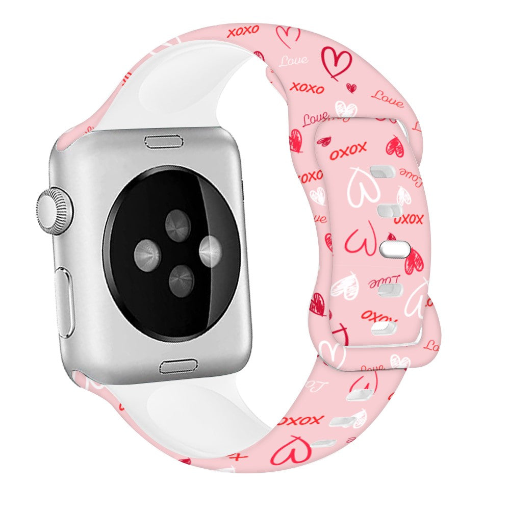 Very Durable Apple Smartwatch Silicone Universel Strap - Pink#serie_8