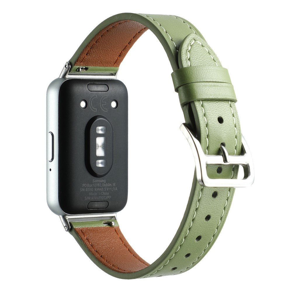 Very Elegant Samsung Galaxy Fit 3 Genuine Leather Strap - Green#serie_2