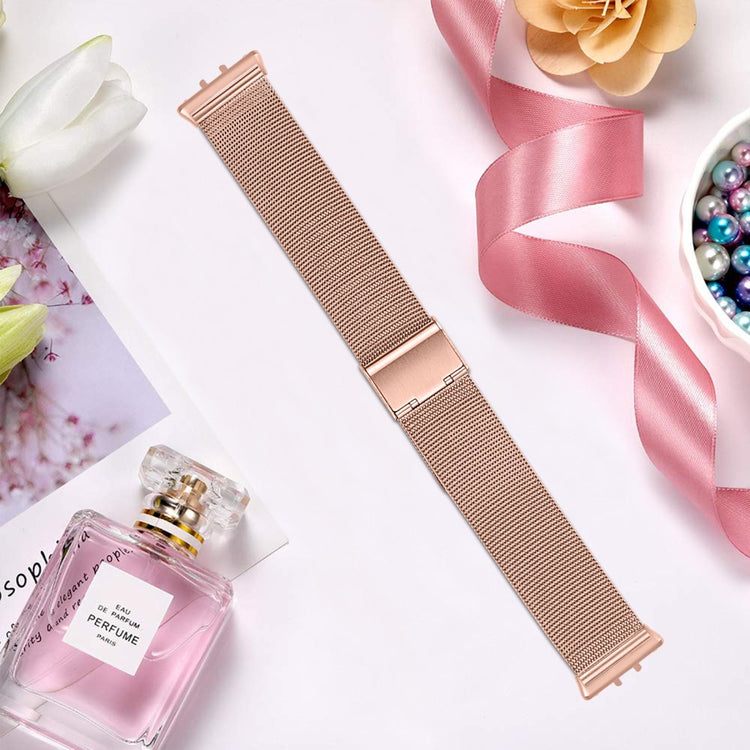 For Samsung Galaxy Fit3 SM-R390 Breathable Milanese Watch Band Stainless Steel Strap - Rose Gold#serie_4