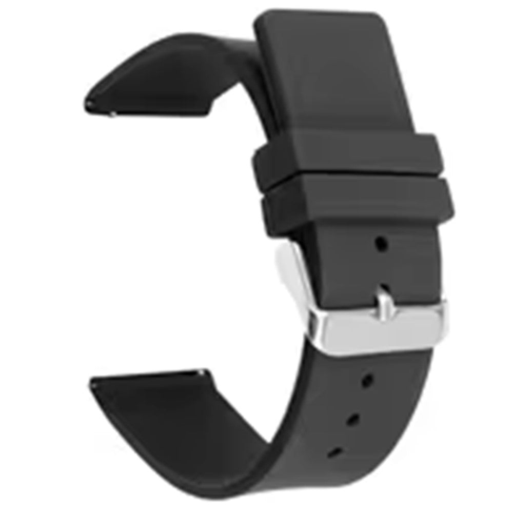 Very Fashionable 18mm Silicone Strap - Black#serie_10