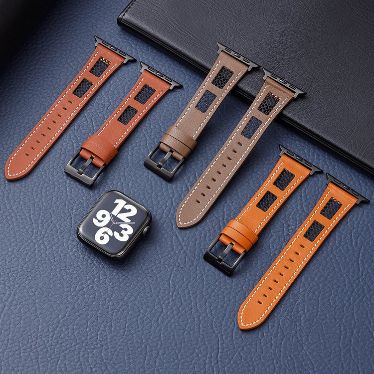 Exquisite Apple Smartwatch Genuine Leather Universel Strap - Orange#serie_3