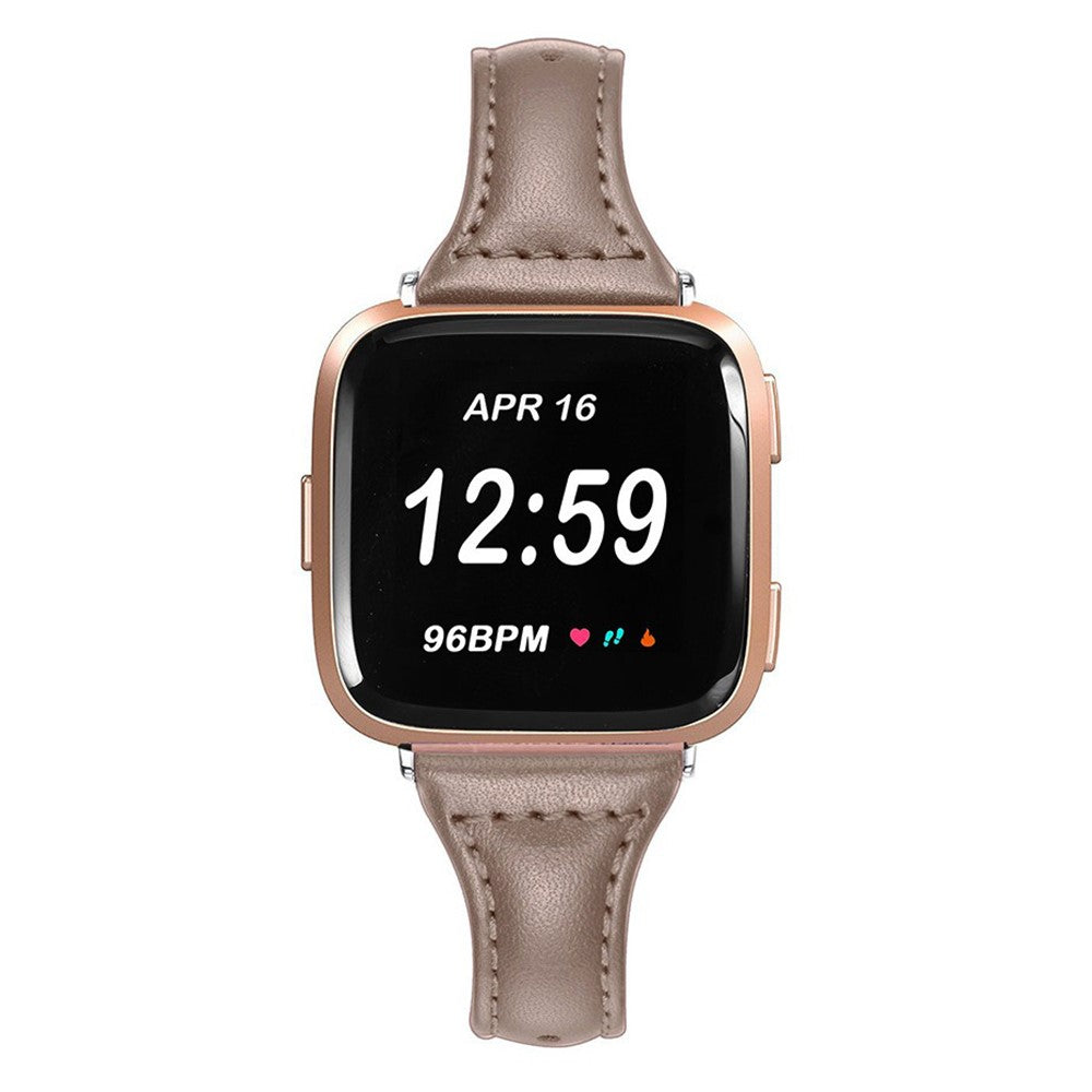 Fitbit Versa 3 / Fitbit Versa 4 Genuine Leather Universel Strap - Brown#serie_5