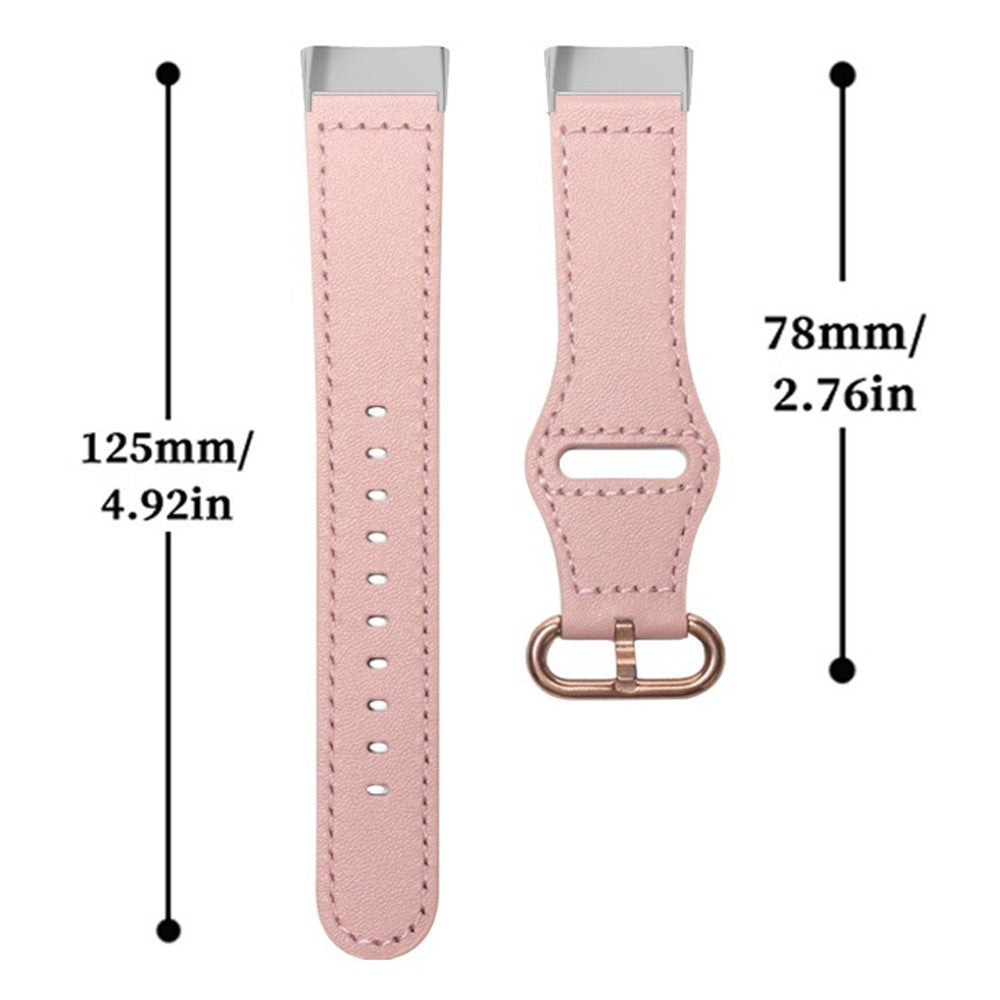 Fitbit Charge 6 / Charge 5 / Charge 4 Replacement Wrist Band Genuine Cow Leather Strap - Pink#serie_1