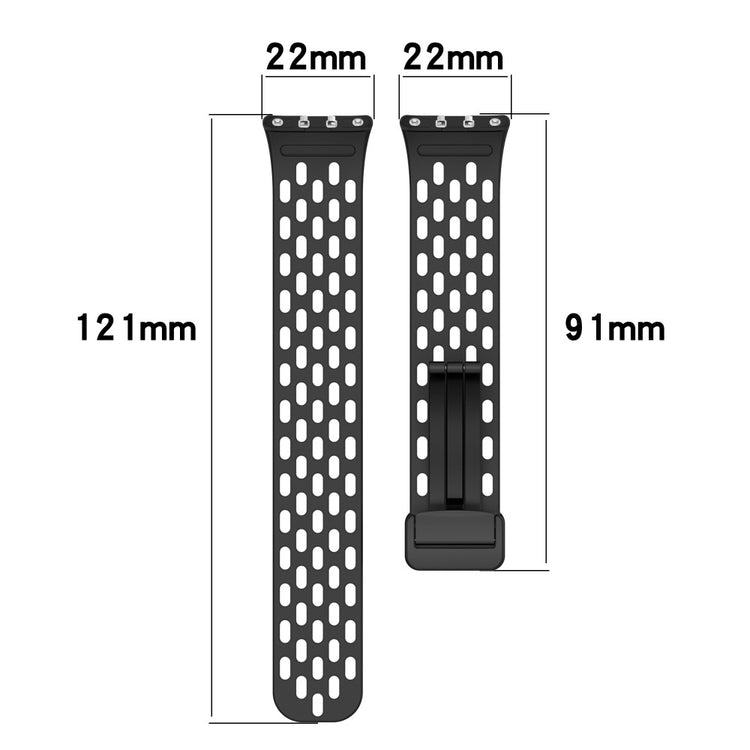 Wrist Band Samsung Galaxy Fit3 R930 Magnetic Silicone Smartwatch Bracelet Strap - Black#serie_1