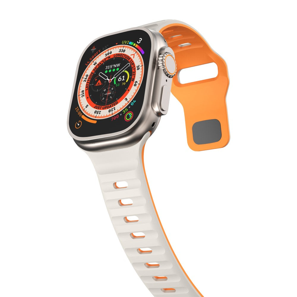 Remarkably Neat Apple Smartwatch Silicone Universel Strap - Orange#serie_9