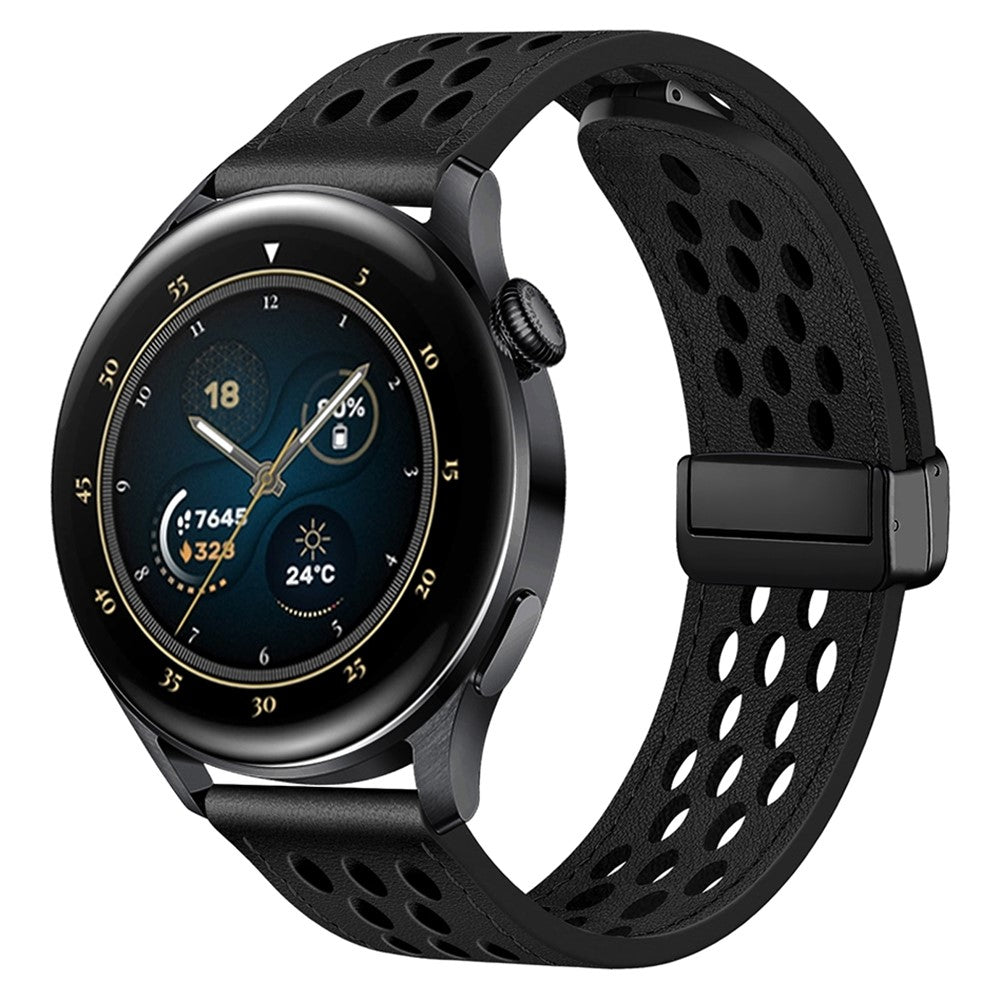 Absolutely Stylish Smartwatch Pu Leather Universel Strap - Black#serie_1