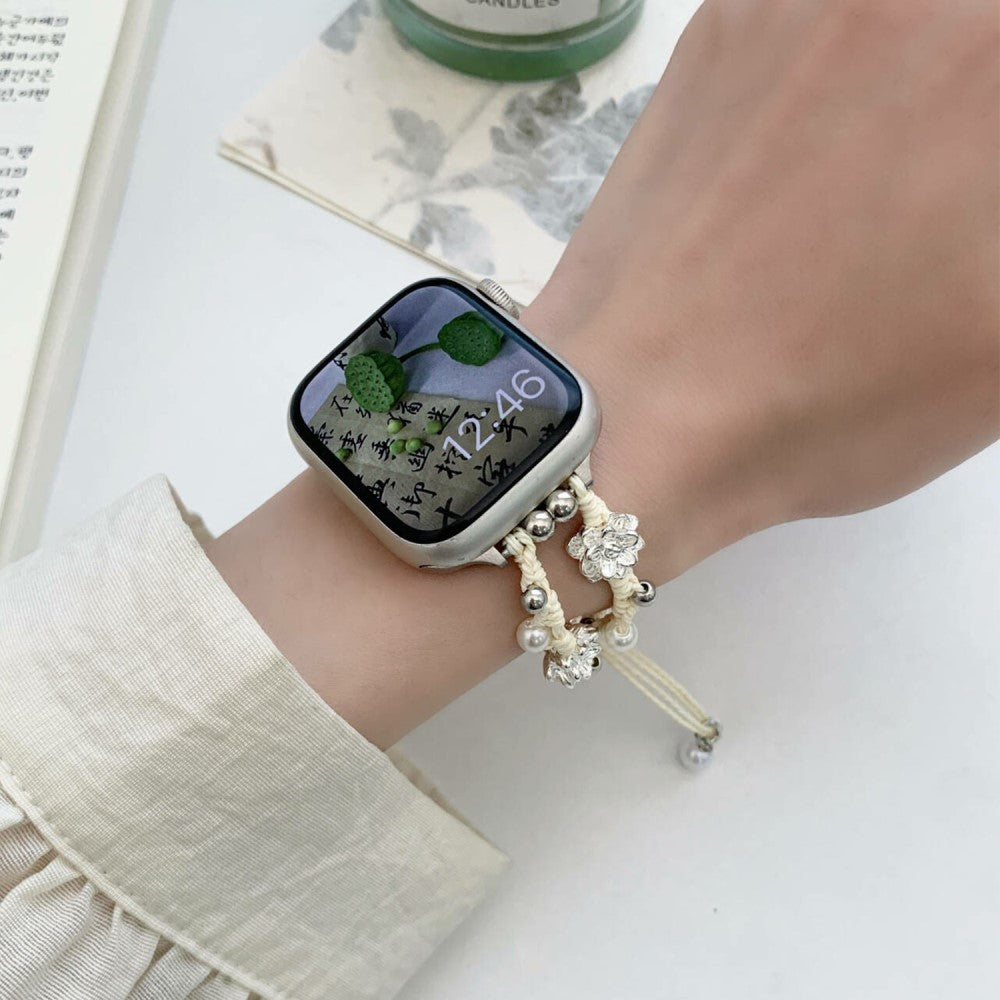 Super Elegant Apple Smartwatch Stone Universel Strap - White#serie_5