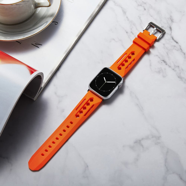 Apple Watch Series 49mm - 45mm - 44mm - 42mm Silicone Watch Band Hollow - Orange#serie_10