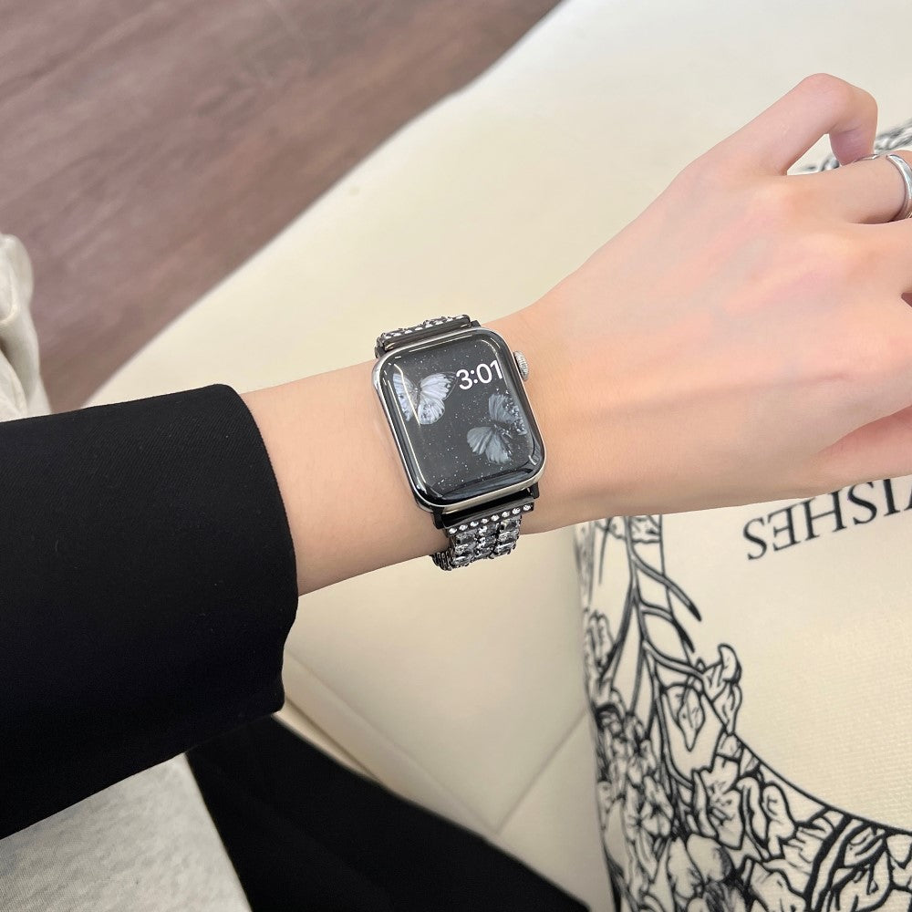 Timeless Apple Smartwatch Rhinestone Universel Strap - Black#serie_1