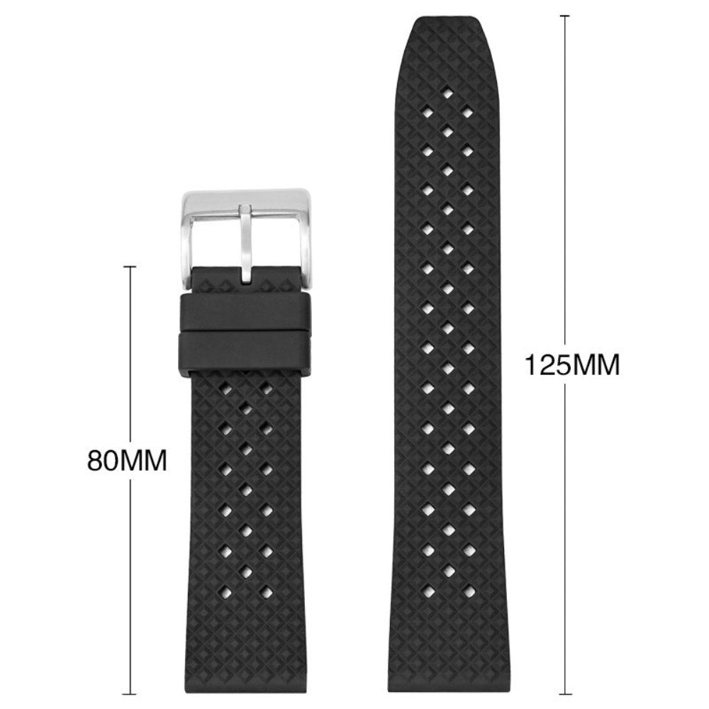 Huawei Watch GT 3 42mm / GT 3 Pro 43mm Watch Strap 20mm Fluorubber Wrist Band - Yellow+Silver Buckle#serie_5