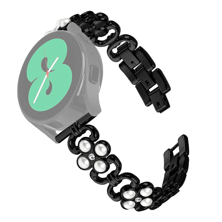 Gabb Watch 2 Stylish Stainless Steel band Pearl Decor Four Leaf Clover Bracelet Watch Strap - Black#serie_1