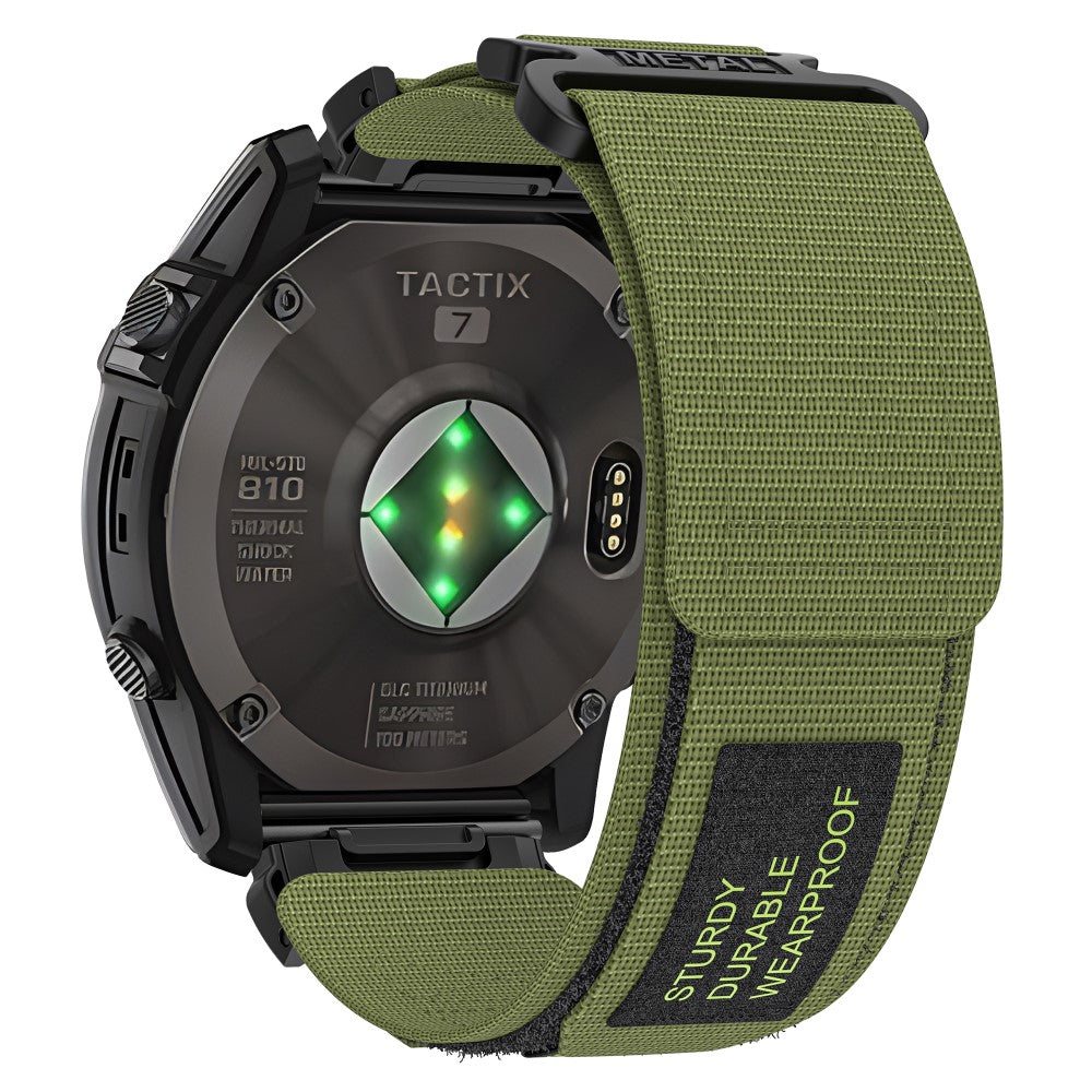 Garmin Tactix 7 Pro / Fenix 7X / 6X Pro / 5X Plus Watch band 26mm Nylon Wrist Strap - Army Green#serie_3