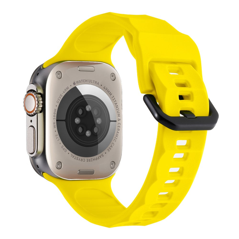 Apple Watch Ultra 2 Ultra 49mm / 9 8 7 45mm / 6 5 4 SE (2022) SE (2023) SE 44mm / 3 2 1 42mm Silicone Watch Strap - Yellow#serie_16