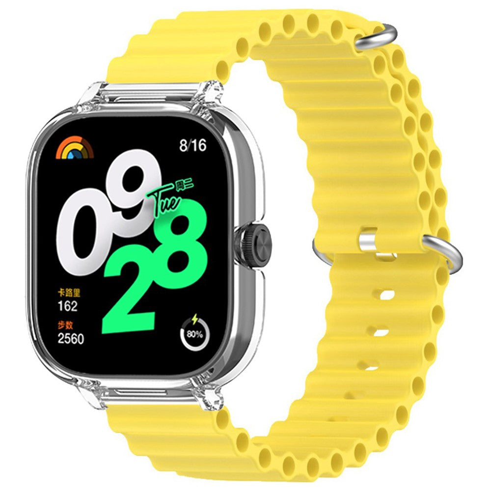 Xiaomi Redmi Watch 4 Silicone Strap Ocean Sport Watch band with Transparent Case - Yellow#serie_6