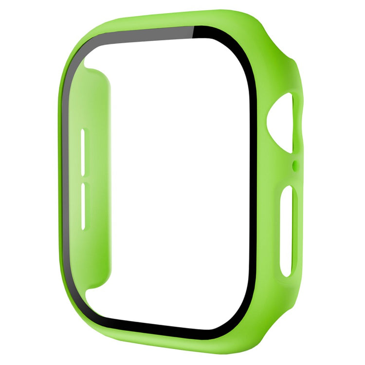 Apple Watch Series 10 46mm Protective Case All-Around Hard Bump Resistant Watch Cover with Tempered Glass Film - Fluorescent Green#serie_12