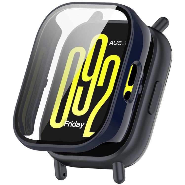 Xiaomi Redmi Watch 5 Active Watch Case Protective Hard Bump Resistant Cover with Tempered Glass Film - Dark Blue#serie_3