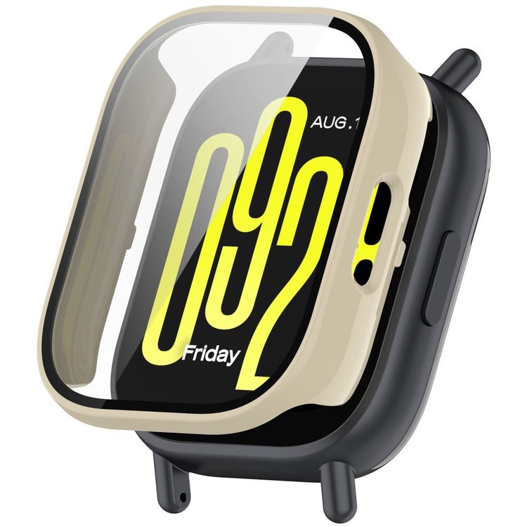 Xiaomi Redmi Watch 5 Active Watch Case Protective Hard Bump Resistant Cover with Tempered Glass Film - Ivory White#serie_6