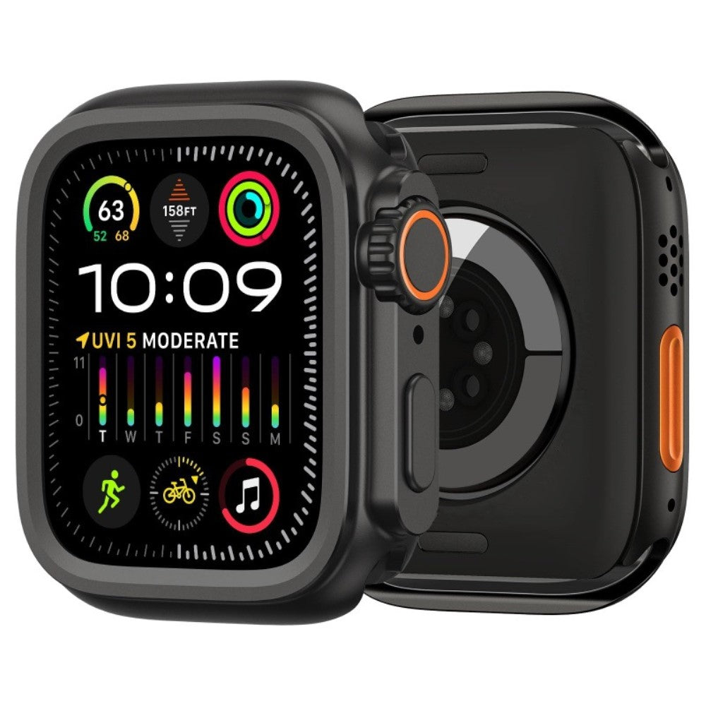 AMBAND Apple Watch Series 10 46mm Alloy Watch Frame Protective Case - Black#serie_1
