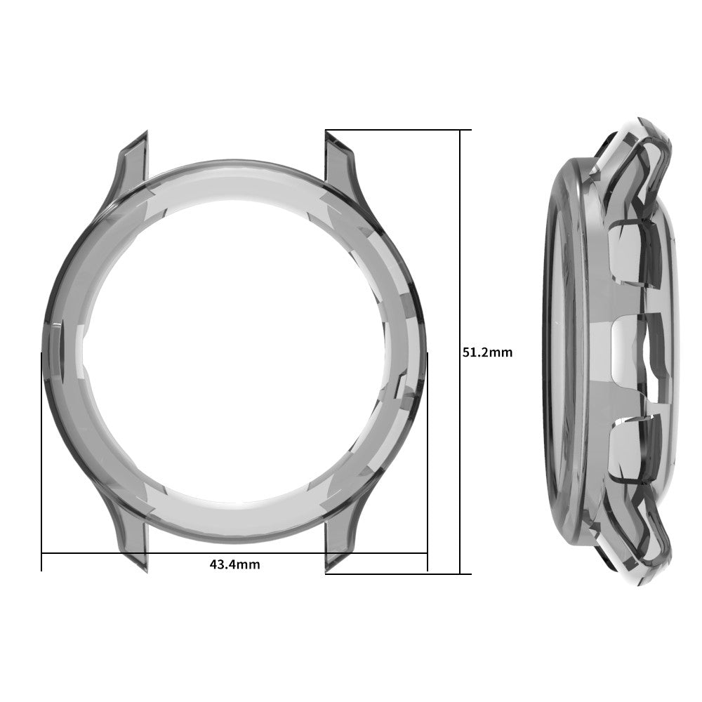 Garmin Venu 3S Half-Wrapped Case Hollow Flexible Shockproof Watch Cover - Transparent Black#serie_1