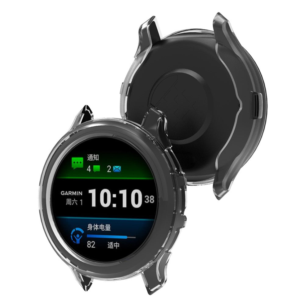 Gennemsigtig Silikone Bumper passer til Garmin Venu 3S - Orange#serie_3