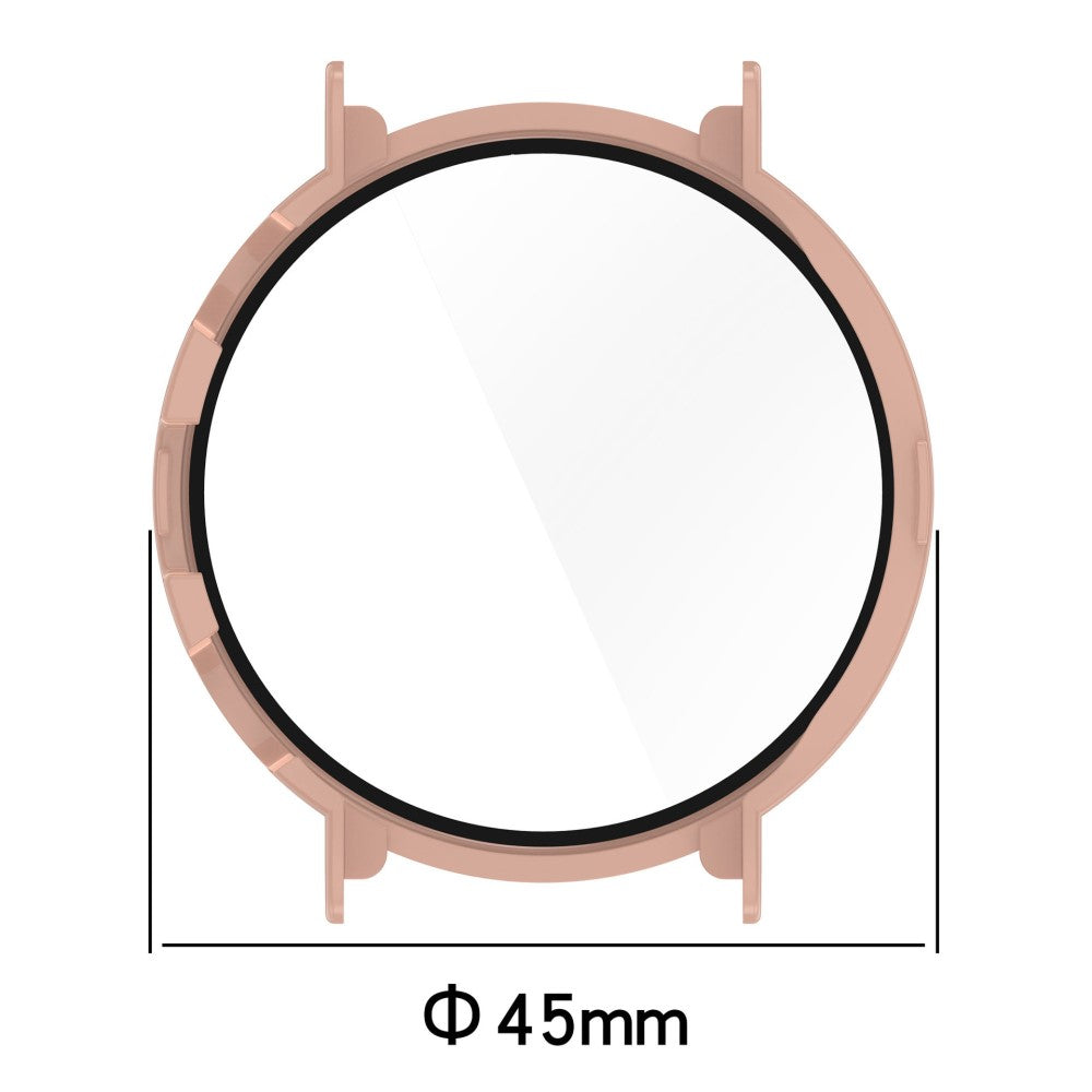 Beskyttende Cover med Skærmbeskytter i Silikone og Glas passer til Huawei Watch GT 4 41mm - Pink#serie_1