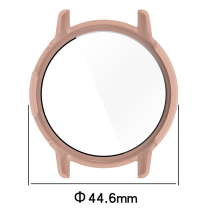 Garmin Vivoactive / Garmin Active 5 Hard Bump Resistant Bumper Case with Tempered Glass Screen Protector Watch Case Cover - Pink#serie_1