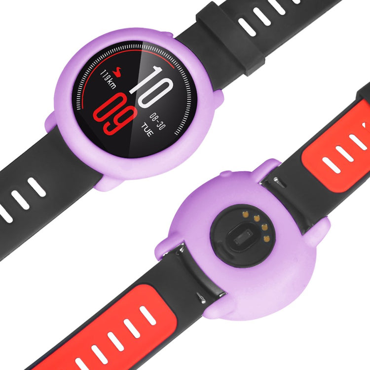 Beskyttende Silikone Bumper passer til Amazfit Pace - Lilla#serie_8